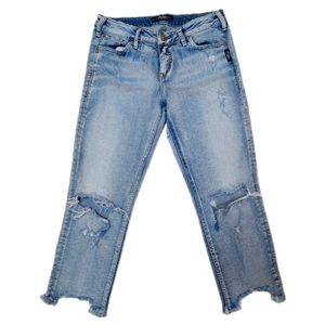 𝅺SILVER Jean's Aiko slim crop/capri size W29 L25